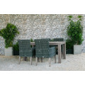 Vente chaude de nouveaux restaurants de salle de repos PE Poly Rattan Wicker 6 chaises et table pour meubles extérieurs de jardin